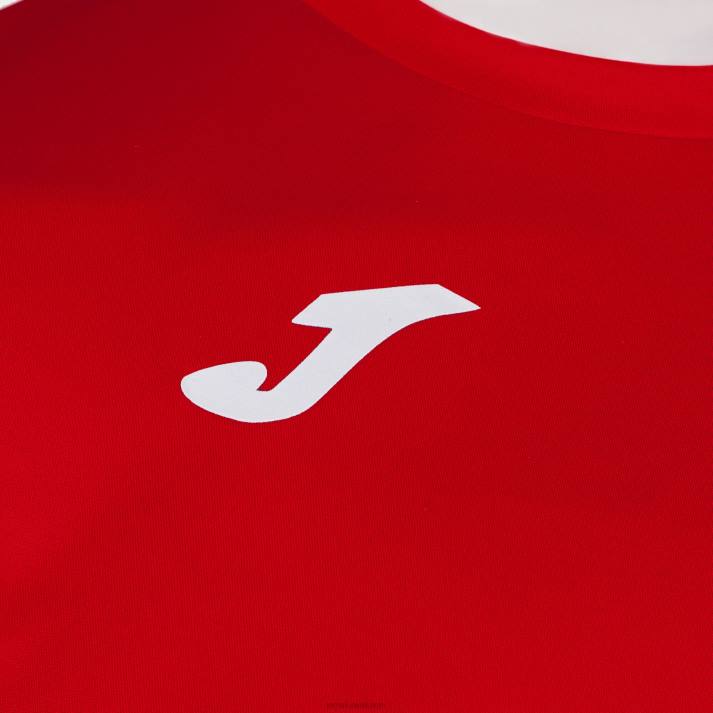Joma 82P4R3141 احمر ابيض قميص كوزنسا بأكمام قصيرة رجال