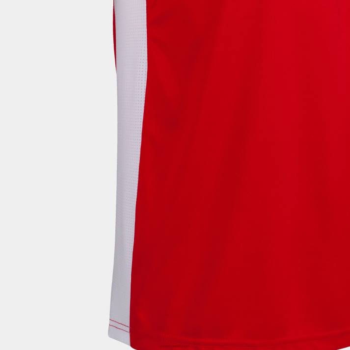 Joma 82P4R3141 احمر ابيض قميص كوزنسا بأكمام قصيرة رجال