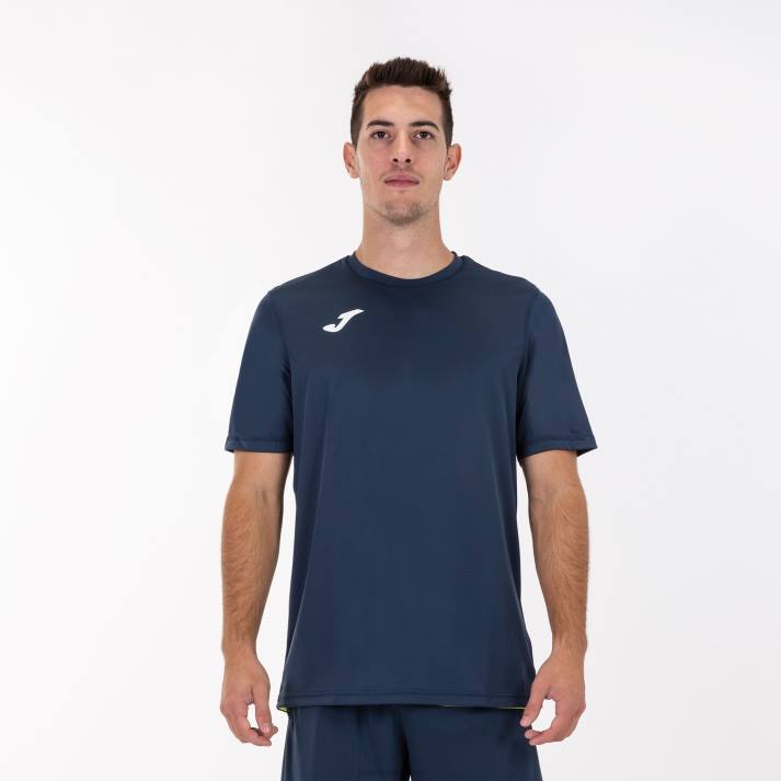 Joma 82P4R317 الأزرق الداكن والأصفر قميص قصير الأكمام كومبي رجال