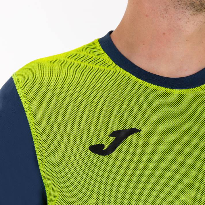 Joma 82P4R317 الأزرق الداكن والأصفر قميص قصير الأكمام كومبي رجال