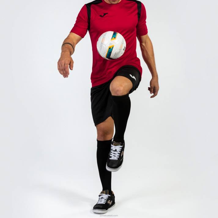 Joma 82P4R3212 أحمر أسود بطولة قميص قصير الأكمام v رجال