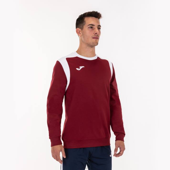 Joma 82P4R3214 بورجوندي أبيض بطولة قميص من النوع الثقيل v رجال