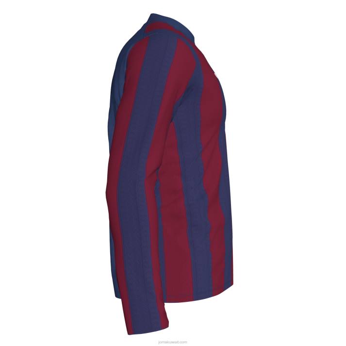 Joma 82P4R3216 بورجوندي أزرق قميص طويل الأكمام inter رجال