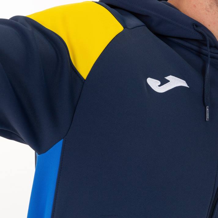 Joma 82P4R3218 الأزرق الداكن الأصفر الملكي الأزرق طاقم سترة مقنعين ثالثا رجال