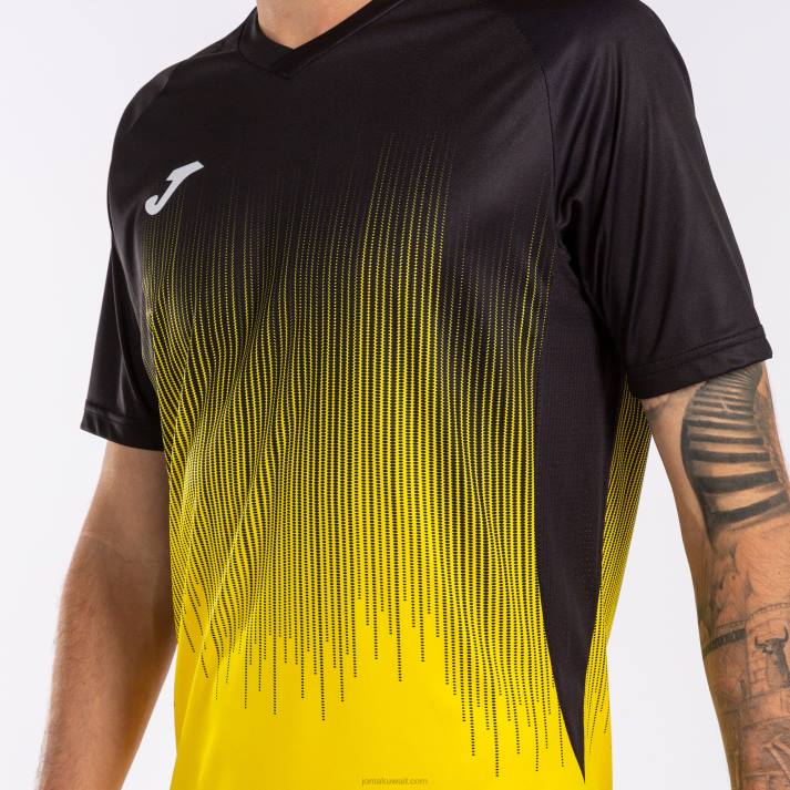 Joma 82P4R3237 أصفر أسود قميص بأكمام قصيرة النمر الرابع رجال