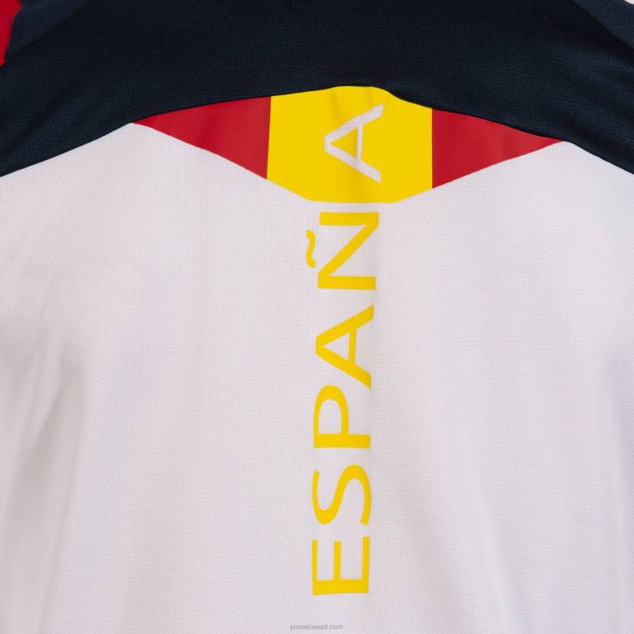 Joma 82P4R3246 أبيض قميص بولو كم طويل اللجنة الاولمبية الاسبانية