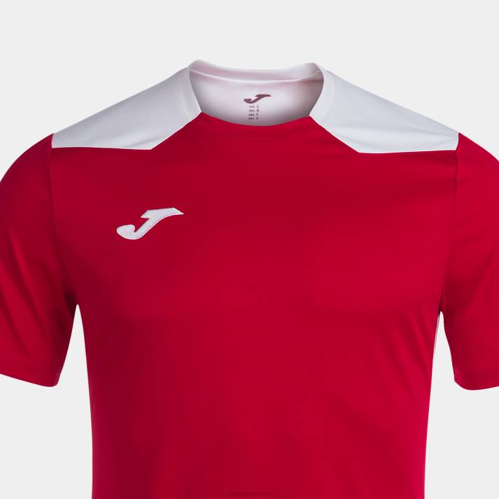 Joma 82P4R3261 احمر ابيض بطولة قميص قصير الأكمام سادسا رجال