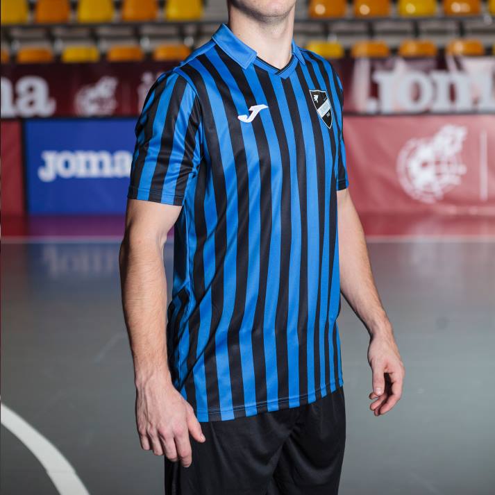 Joma 82P4R3263 الأزرق الملكي الأسود قميص بأكمام قصيرة copa ii رجال