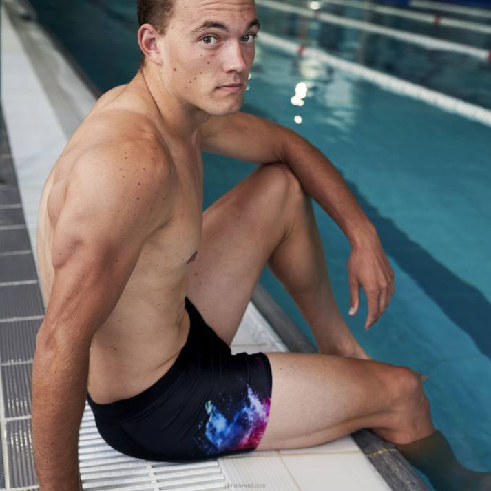 Joma 82P4R3280 أسود شورت السباحة سبلاش رجال