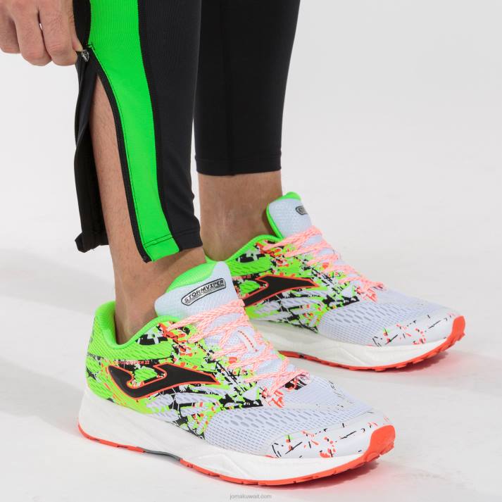 Joma 82P4R3292 أسود أخضر نيون لباس ضيق طويل النخبة السابع