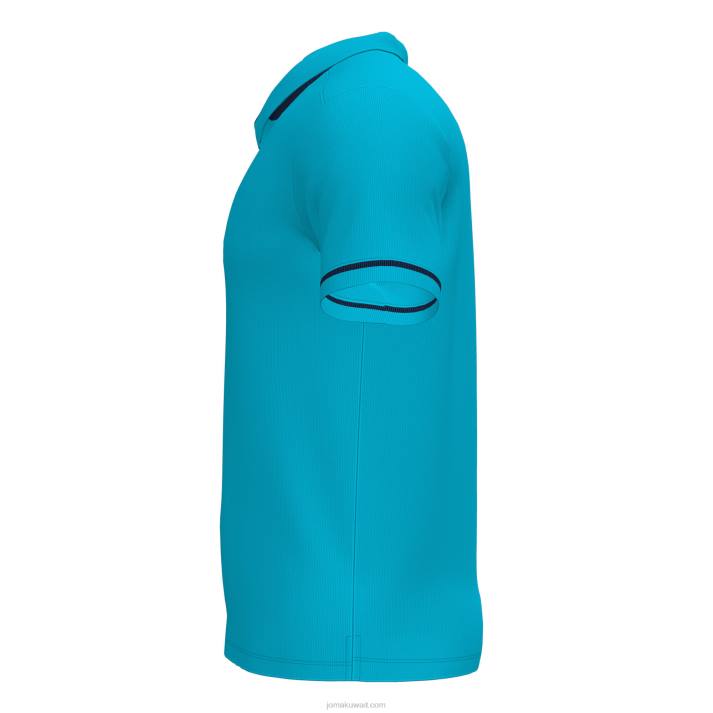 Joma 82P4R3295 الفلورسنت الفيروز الأزرق الداكن بطولة قميص بولو قصير الاكمام vi رجال