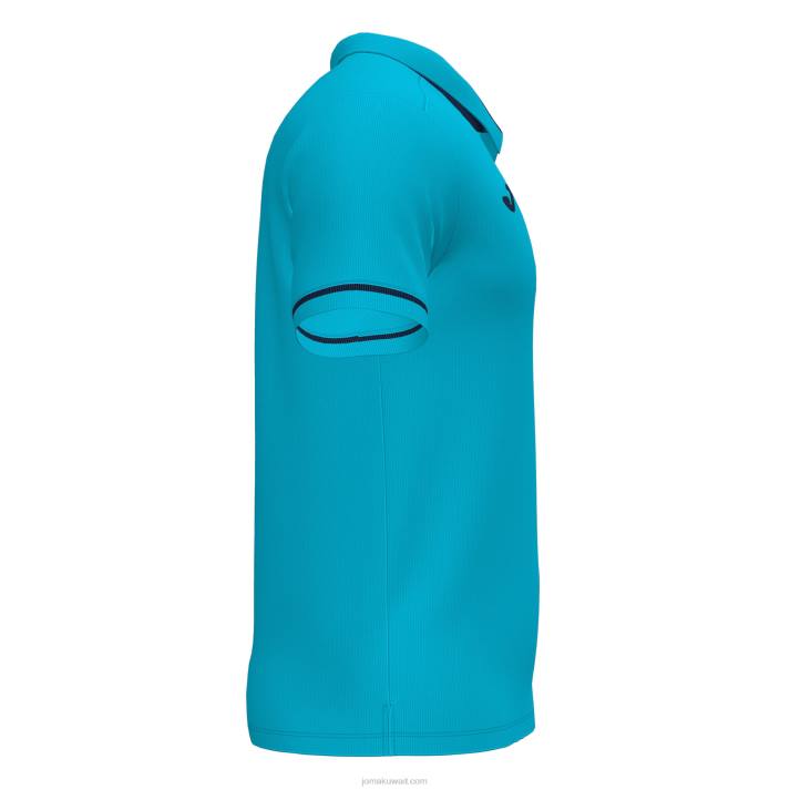 Joma 82P4R3295 الفلورسنت الفيروز الأزرق الداكن بطولة قميص بولو قصير الاكمام vi رجال