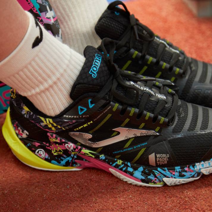 Joma 82P4R32 أسود أحذية t.open 23 world padel tour-wpt clay