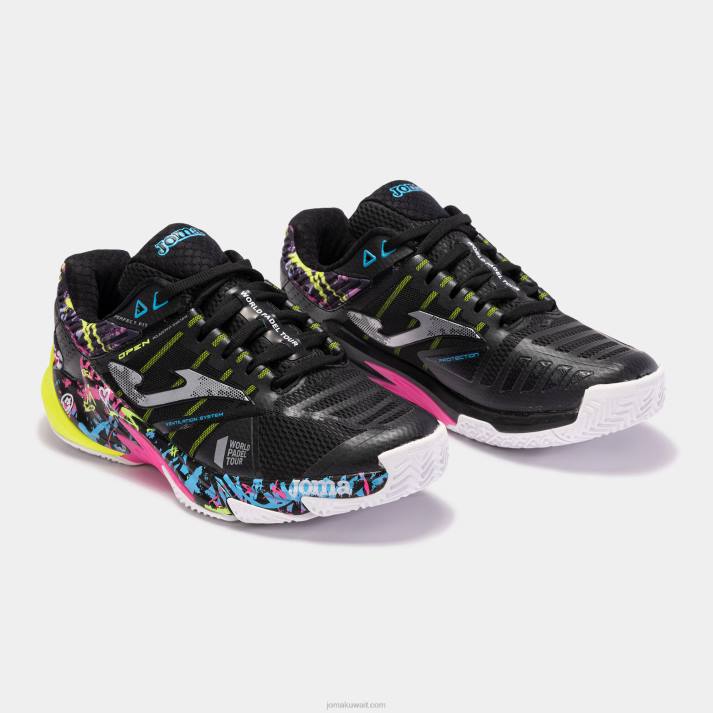 Joma 82P4R32 أسود أحذية t.open 23 world padel tour-wpt clay