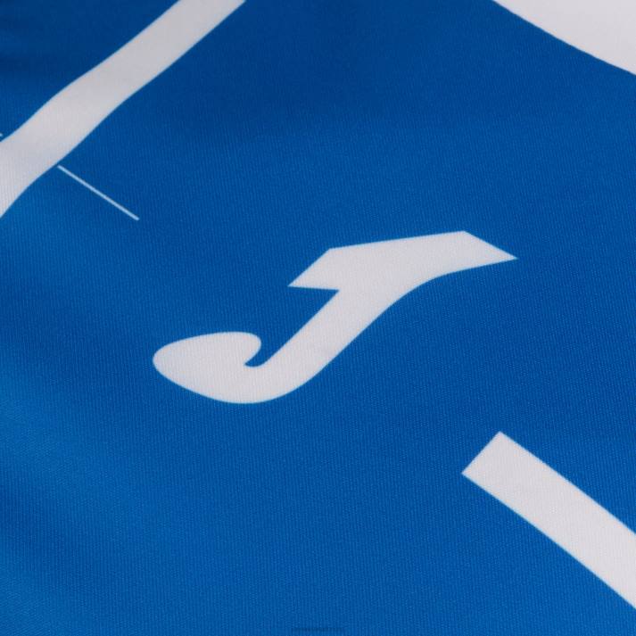 Joma 82P4R3305 أزرق ملكي أبيض قميص بأكمام قصيرة النمر الثالث رجال