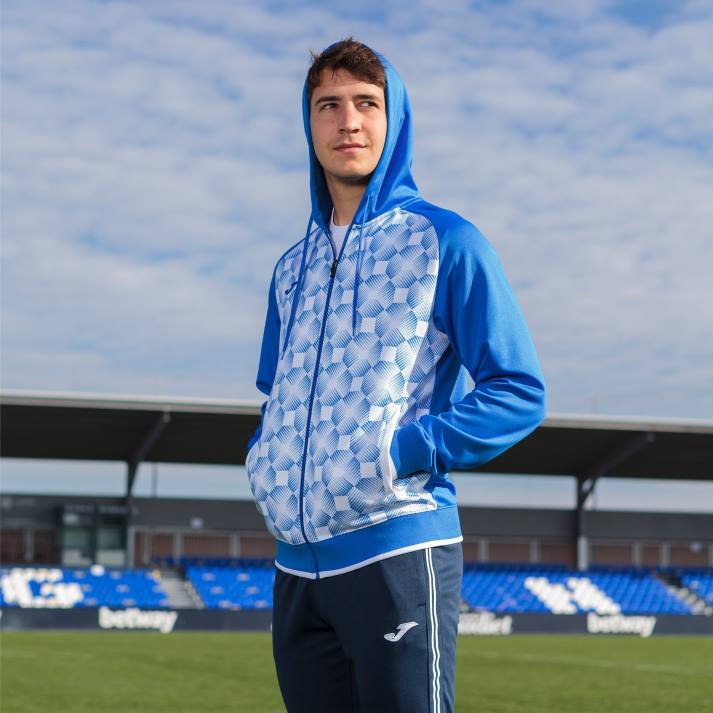 Joma 82P4R3318 أزرق ملكي أبيض سترة سوبرنوفا مقنعين III رجال