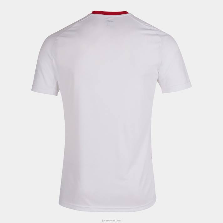 Joma 82P4R3333 أبيض أحمر قميص بأكمام قصيرة النمر الثالث رجال