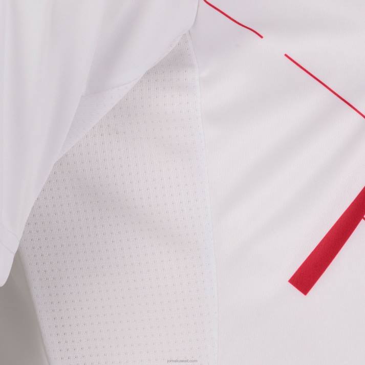 Joma 82P4R3333 أبيض أحمر قميص بأكمام قصيرة النمر الثالث رجال