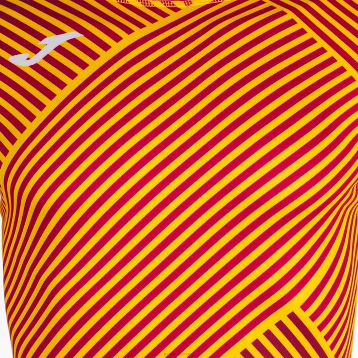 Joma 82P4R3334 اصفر احمر قميص بأكمام قصيرة haka ii رجال