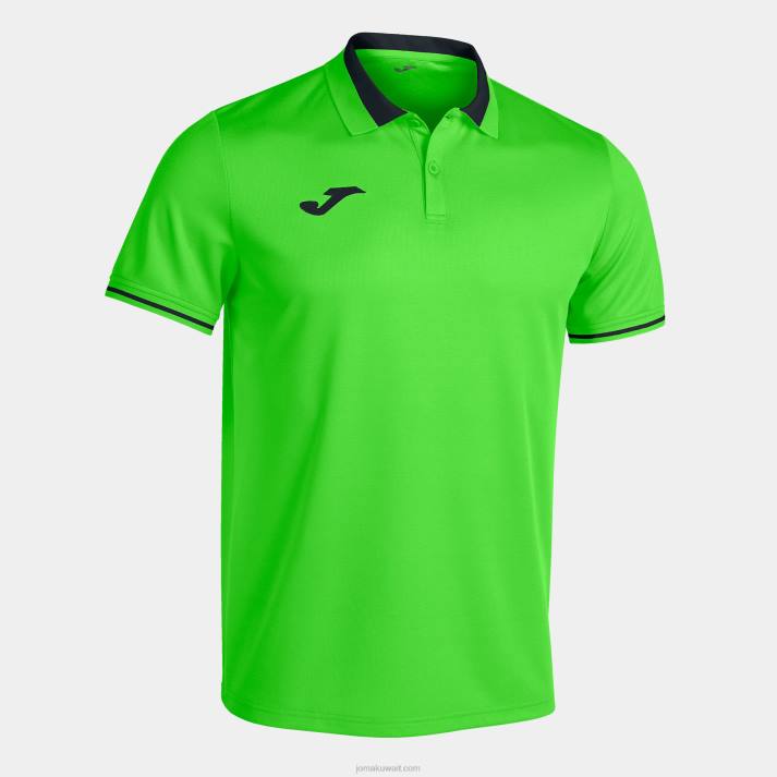 Joma 82P4R3340 نيون أخضر أسود بطولة قميص بولو قصير الاكمام vi رجال