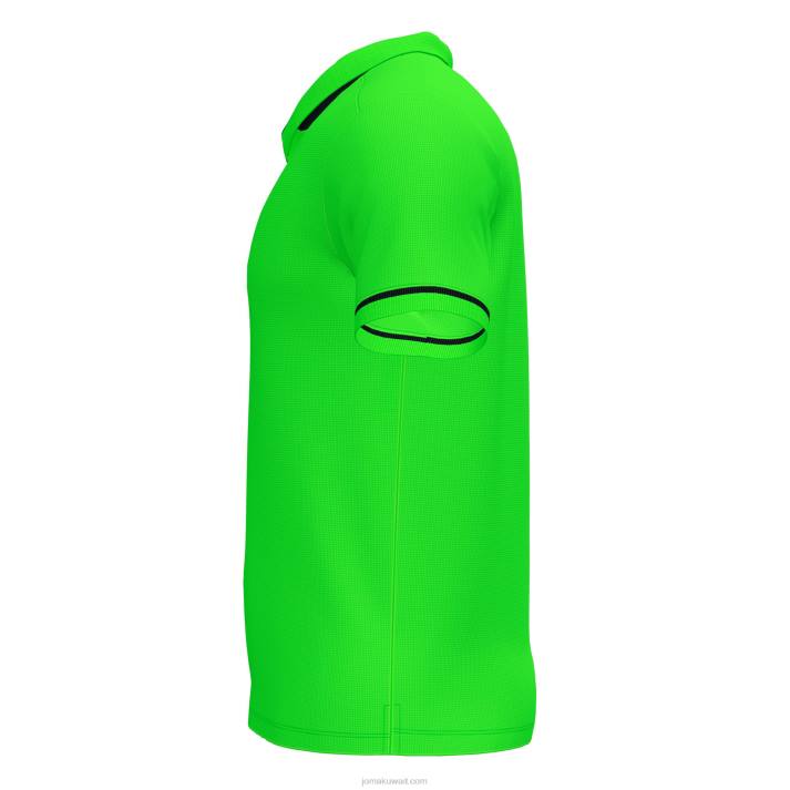 Joma 82P4R3340 نيون أخضر أسود بطولة قميص بولو قصير الاكمام vi رجال