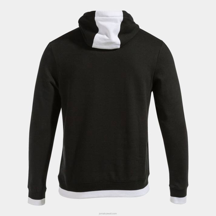 Joma 82P4R3349 أسود أبيض سترة مقنعين مريحة الثاني رجال