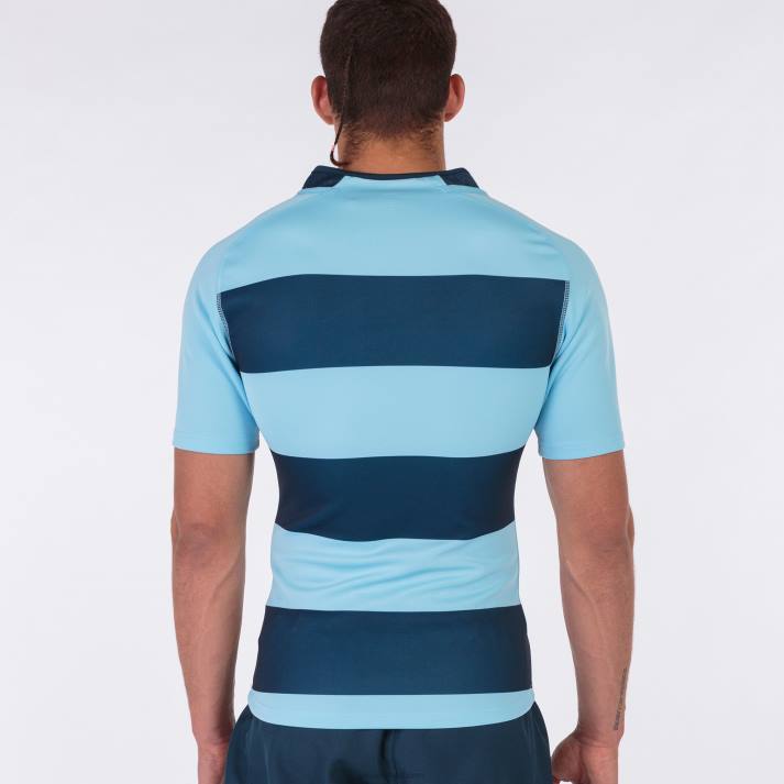 Joma 82P4R3359 الأزرق الداكن السماء الزرقاء قميص قصير الأكمام prorugby الثاني رجال