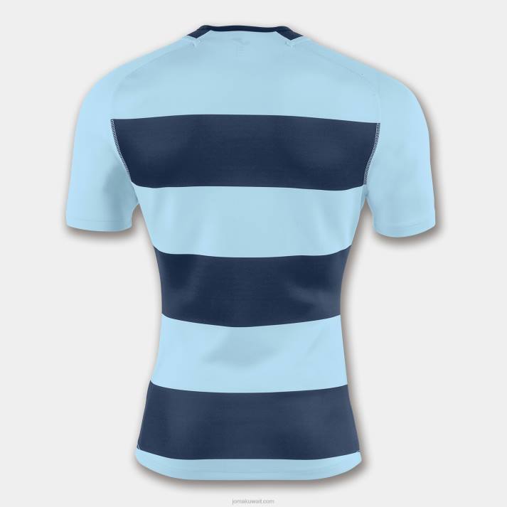 Joma 82P4R3359 الأزرق الداكن السماء الزرقاء قميص قصير الأكمام prorugby الثاني رجال