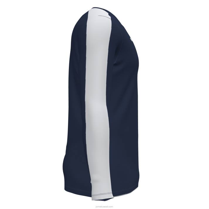Joma 82P4R3368 الأزرق الداكن الأبيض أكاديمية قميص بأكمام طويلة III رجال
