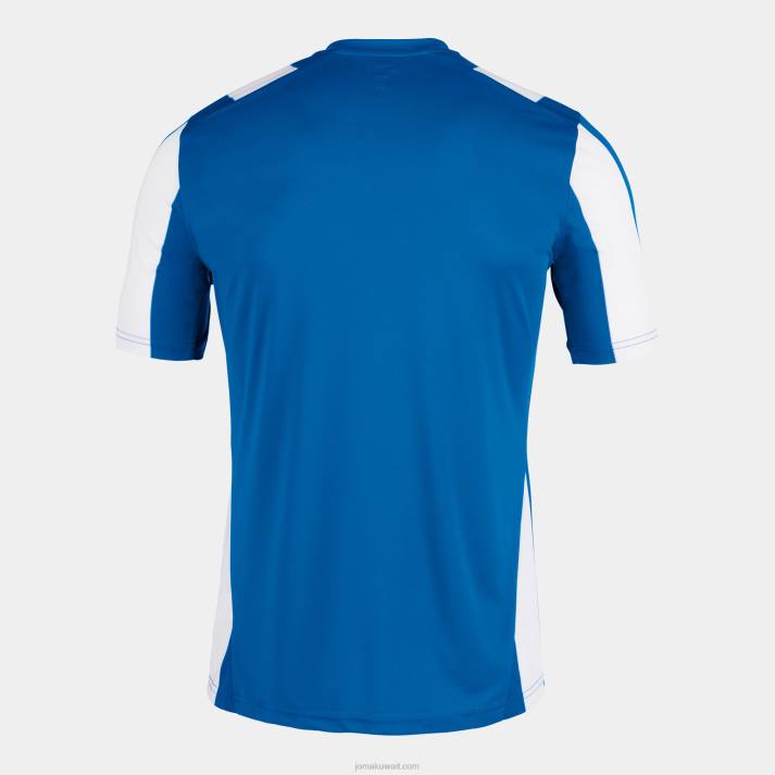 Joma 82P4R3382 أزرق ملكي أبيض قميص بأكمام قصيرة بين رجال