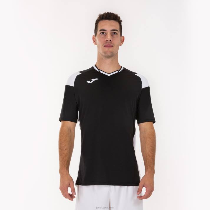 Joma 82P4R3387 أسود أبيض قميص قصير الأكمام طاقم ثالثا رجال