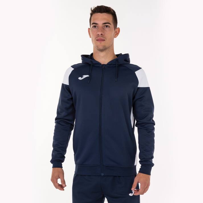 Joma 82P4R3388 الأزرق الداكن الأبيض طاقم سترة مقنعين ثالثا رجال