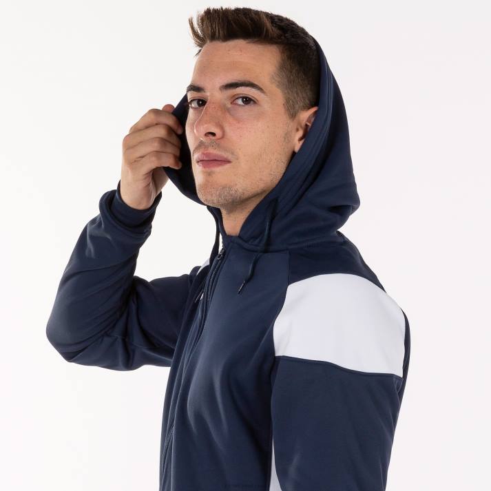 Joma 82P4R3388 الأزرق الداكن الأبيض طاقم سترة مقنعين ثالثا رجال