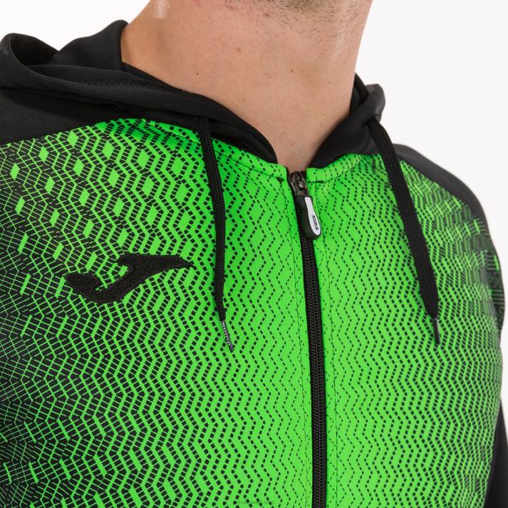 Joma 82P4R3392 أسود أخضر نيون سوبرنوفا سترة مقنعين رجال