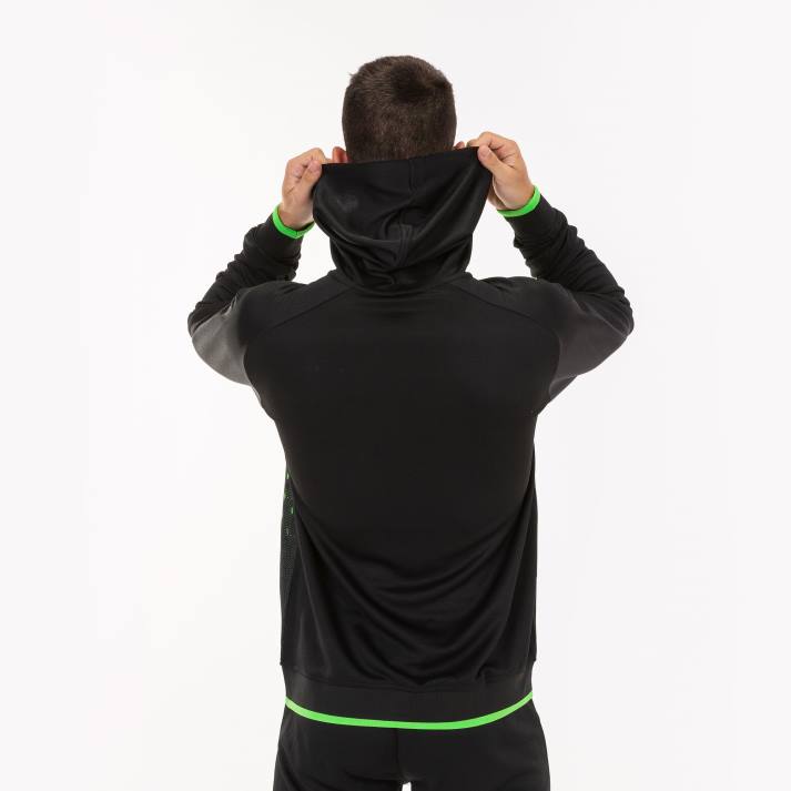 Joma 82P4R3392 أسود أخضر نيون سوبرنوفا سترة مقنعين رجال