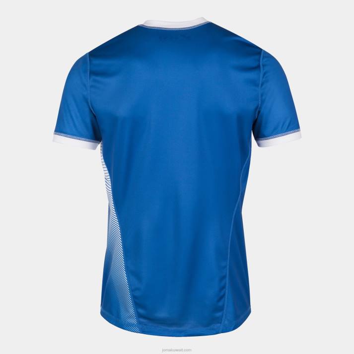 Joma 82P4R3396 أزرق ملكي أبيض قميص قصير الأكمام الحسبة الثاني رجال