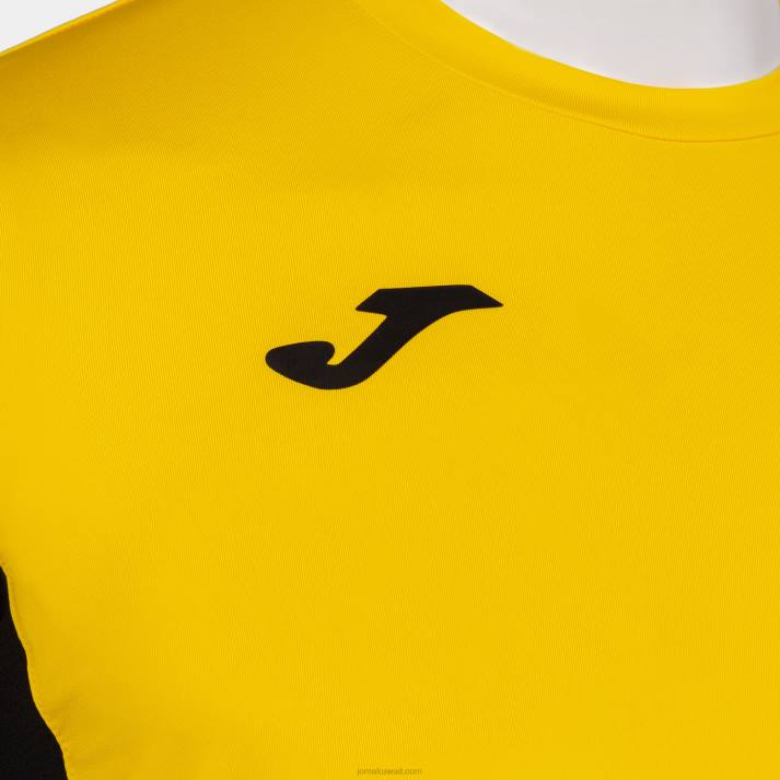 Joma 82P4R3399 أصفر أسود قميص بأكمام قصيرة superliga رجال