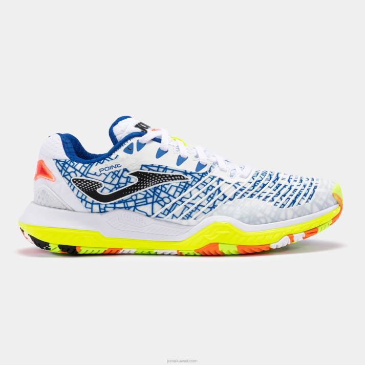 Joma 82P4R33 أبيض نقطة الأحذية 22 محكمة صلبة