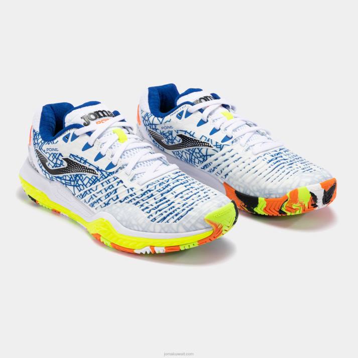 Joma 82P4R33 أبيض نقطة الأحذية 22 محكمة صلبة