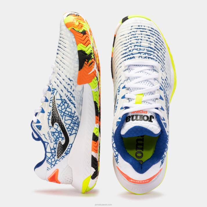 Joma 82P4R33 أبيض نقطة الأحذية 22 محكمة صلبة