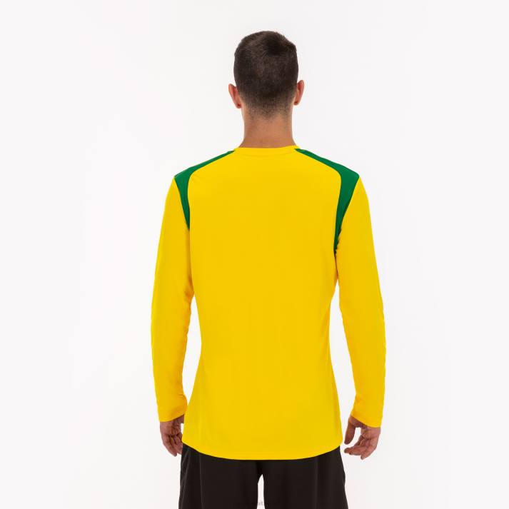 Joma 82P4R3400 الأخضر الأصفر بطولة القميص بأكمام طويلة v رجال