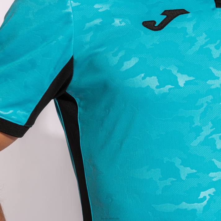 Joma 82P4R3402 الفلورسنت الفيروز الأزرق الداكن قميص قصير الأكمام toletum الثاني رجال