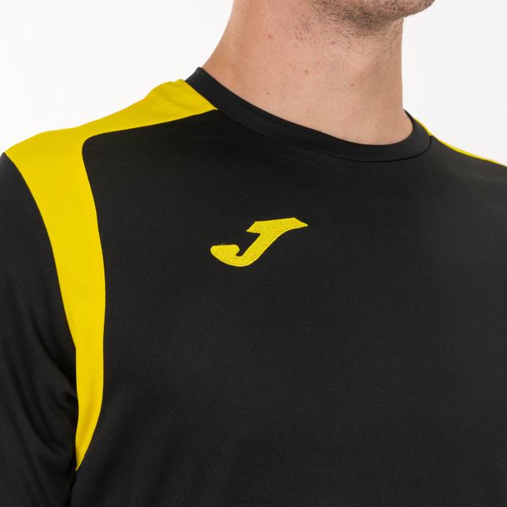Joma 82P4R3406 أصفر مسود بطولة القميص بأكمام طويلة v رجال