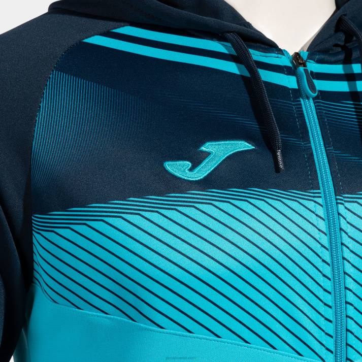 Joma 82P4R3428 الفلورسنت الفيروز الأزرق الداكن سوبر نوفا II سترة مقنعين رجال