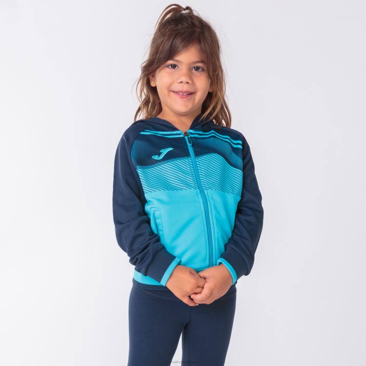 Joma 82P4R3428 الفلورسنت الفيروز الأزرق الداكن سوبر نوفا II سترة مقنعين رجال