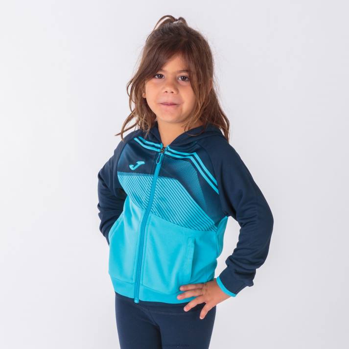 Joma 82P4R3428 الفلورسنت الفيروز الأزرق الداكن سوبر نوفا II سترة مقنعين رجال