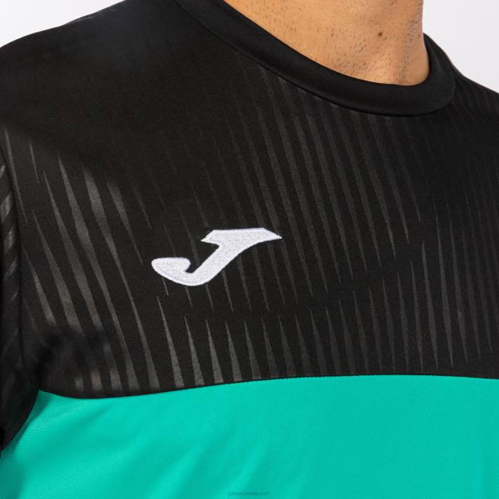 Joma 82P4R3441 أخضر أسود قميص قصير الأكمام مونتريال رجال