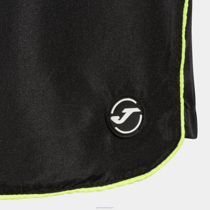 Joma 82P4R3442 أسود منحنى جذوع السباحة رجال