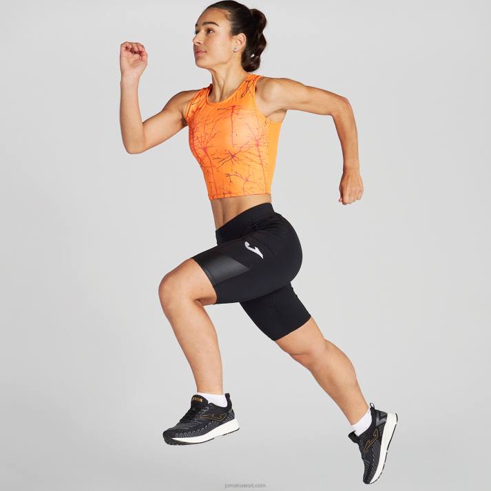 Joma 82P4R3455 أسود لباس ضيق قصير النخبة التاسع