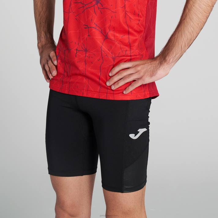 Joma 82P4R3455 أسود لباس ضيق قصير النخبة التاسع